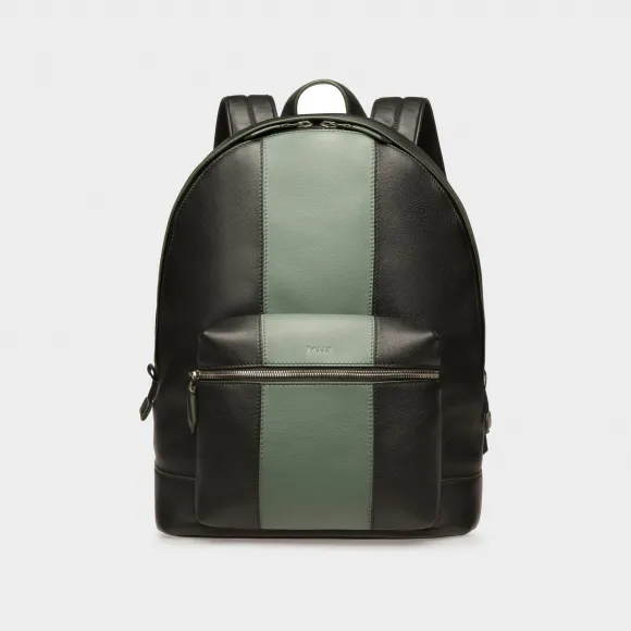 巴利/Bally 男士黑色和绿色 Harper 皮革背包 6302745