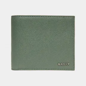 巴利/Bally 男士 Bribel 鼠尾草色皮革零钱包 6302840