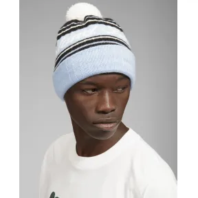 巴利/Bally 男士浅蓝色和黑色羊毛提花帽子 6302900