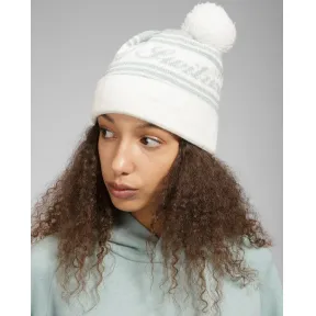 巴利/Bally 男士浅蓝色 & 骨纹羊毛提花帽子 6302901