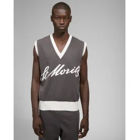 巴利/Bally 男士灰色羊绒背心 6302916