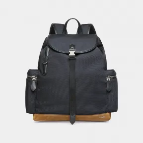 巴利/Bally 男士 Cliford 皮革和尼龙帆布背包 6303154