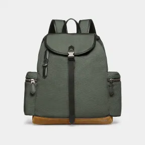 巴利/Bally 男士 Cliford 皮革和尼龙帆布背包 6303155