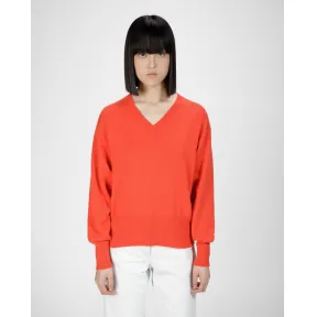 巴利/Bally 女式橙色羊绒 V 领毛衣 6303456