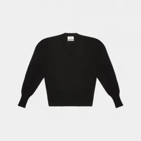 巴利/Bally 女式 V 领毛衣黑色羊绒 V 领毛衣 6303752