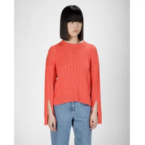 巴利/Bally 女式橙色棉质绞花针织圆领衫 6303846