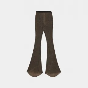 巴利/Bally 女式黑色和桃红色真丝和棉质罗纹喇叭裤 6303851