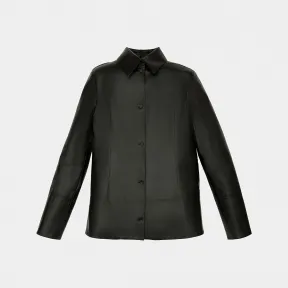 巴利/Bally 女式黑色皮衬衫 6303915