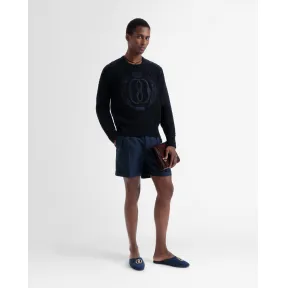 巴利/Bally 男士海军蓝羊毛针织圆领衫 6303987