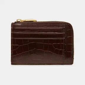巴利/Bally 男士鳄鱼纹压印拉链硬币包 6304118