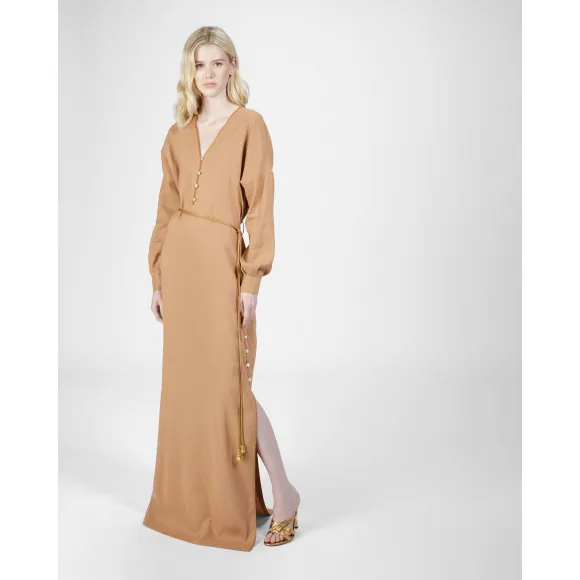 巴利/Bally 女式沙漠长袖亚麻长裙 6304425