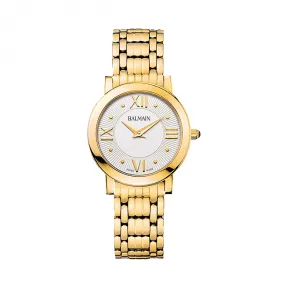 宝曼/Balmain Elegance Chic Mini 精钢镀金 石英机芯 女表 B1690.33.22