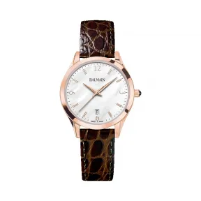 宝曼/Balmain Classic R Lady 精钢镀玫瑰金 石英机芯 女表 B4319.52.84