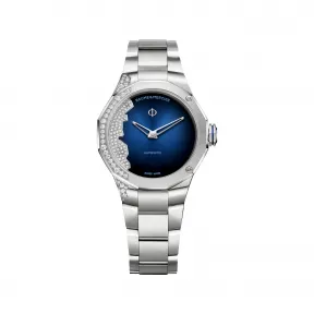 名仕/Baume & Mercier Riviera 精钢镶嵌美钻  抛光 自动机械机芯 女表 M0A10677