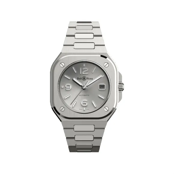 柏莱士/Bell&ross Instruments 系列 40MM 磨砂抛光精钢 自动机械机芯 男表 BR05A-GR-ST-SST