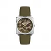 柏莱士/Bell&ross Instruments 系列 39MM 磨砂抛光精钢 石英机芯 男表 BRS-CK-ST-LGD-SCA