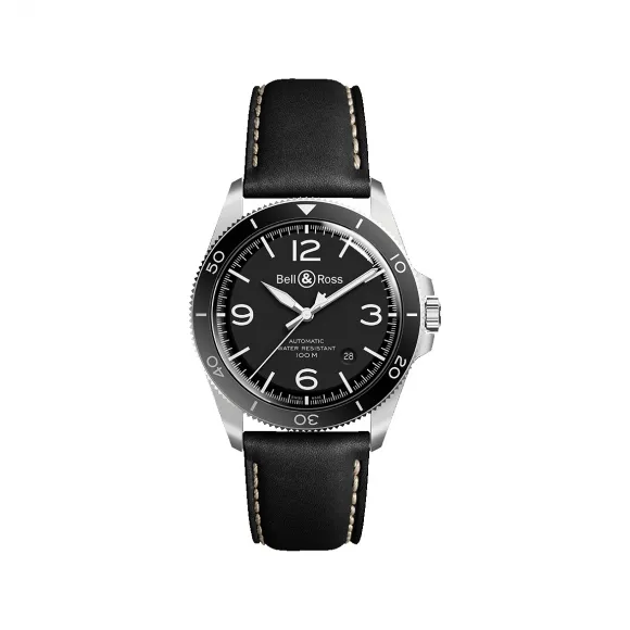 柏莱士/Bell&ross 41 MM 缎面抛光不锈钢 自动机械机芯 男表 BRV292-BL-ST-SCA