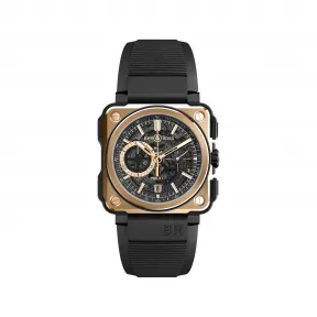 柏莱士/Bell&ross Experimental 系列 45MM 经过抛光和缎光处理的 18K 玫瑰金和陶瓷 自动机械机芯 男表 BRX1-CE-PG