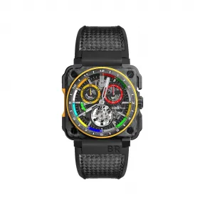 柏莱士/Bell&ross 45 MM Carbone forgé®、5级钛金属、陶瓷搭配橡胶嵌饰 手动机械机芯 BRX1-CHTB-RS17