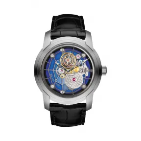 宝珀/Blancpain 开创系列 缎面磨砂18K白金 手动机械机芯 男表 00222A-1500-53B