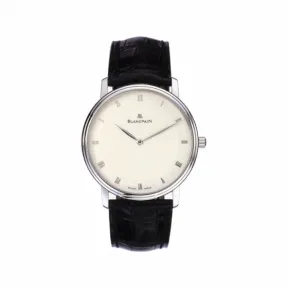 宝珀/Blancpain 40MM 18K白金 自动机械机芯 男表 4053-1542-55c