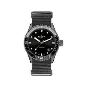 宝珀/Blancpain Fifty Fathoms 五十噚系列 缎面磨砂黑色陶瓷 自动机械机芯 男表 5000-0130-NA