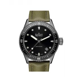 宝珀/Blancpain 43MM 钛与黑色陶瓷 自动机械机芯 男表 5000-12C30-K52A