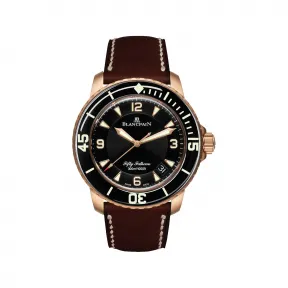 宝珀/Blancpain Fifty Fathoms 五十噚系列 红金表壳 自动机械机芯 男表 5015A-3630-63B