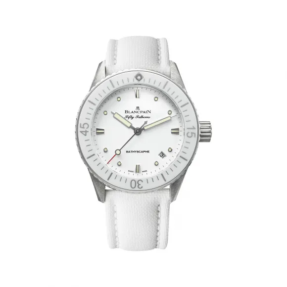 宝珀/Blancpain Fifty Fathoms 五十噚系列 精钢表壳 自动机械机芯 女表 5100-1127-W52A