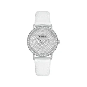 宝珀/Blancpain Villeret系列 白色金表壳 自动机械机芯 女表 6104-1963-58A