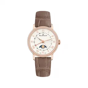 宝珀/Blancpain Villeret系列 18K玫瑰金表壳 自动机械机芯 女表 6106-3642-55A