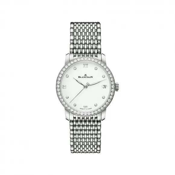 宝珀/Blancpain 经典系列 精钢镶钻 自动机械机芯 女表 6127-4628-MMB