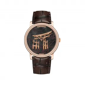 宝珀/Blancpain Villeret系列 红金表壳 手动机械机芯 男表 6612-3621-55B