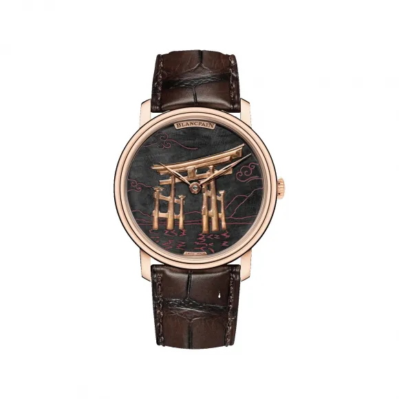 宝珀/Blancpain Villeret系列 红金表壳 手动机械机芯 男表 6612-3621-55B