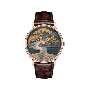 宝珀/Blancpain Villeret系列 红金表壳 手动机械机芯 男表 6615-3616-55B