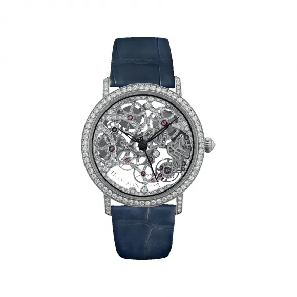 宝珀/Blancpain Villeret系列 白色金表壳 手动机械机芯 男表 6633-1900-55B