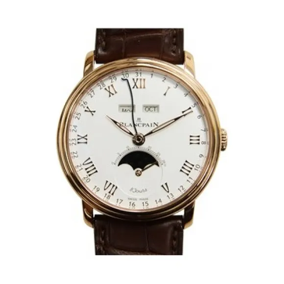 宝珀/Blancpain VILLERET 42MM 18kt玫瑰金 自动机械机芯 男表 6639-3642-A55B