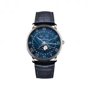 宝珀/Blancpain Villeret系列 白色金表壳 自动机械机芯 男表 6654-1529-55B