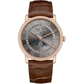 宝珀/Blancpain Villeret系列 18kt玫瑰金 自动机械机芯 男表 6654-3613-55A