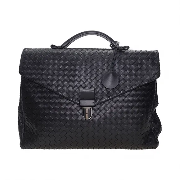 葆蝶家/Bottega Veneta 通用 黑色 羊皮 手提包 113095-V4651-1000
