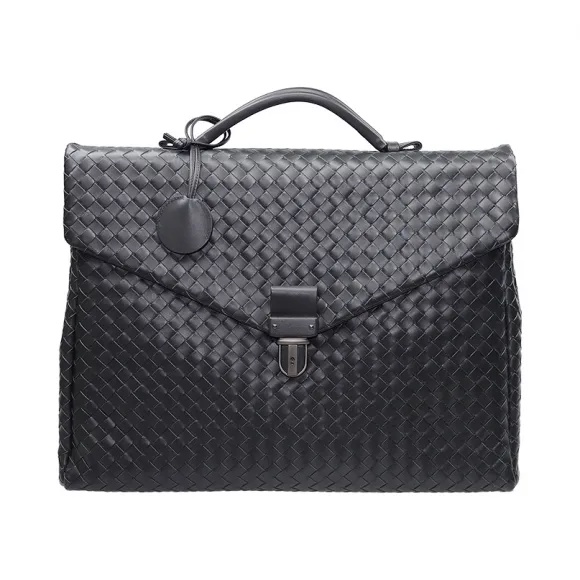 葆蝶家/Bottega Veneta  灰色 羊皮 手提包 113095-V4651-2015