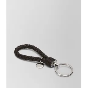 葆蝶家/Bottega Veneta 深咖啡色编织小羊皮钥匙环 113539V001D2006