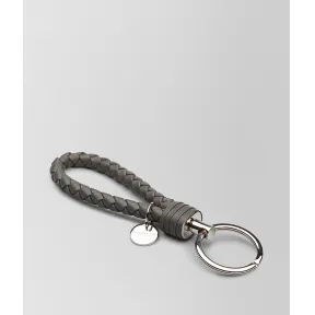 葆蝶家/Bottega Veneta 浅灰色编织小羊皮钥匙环 113539V001D8522