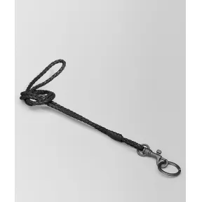 葆蝶家/Bottega Veneta 黑色编织小羊皮钥匙环 113540V001N1000