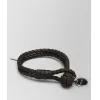 葆蝶家/Bottega Veneta 深咖啡色编织小羊皮手链 113546V001D2006