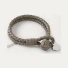 葆蝶家/Bottega Veneta 石灰色编织小羊皮手链 113546V001D2304