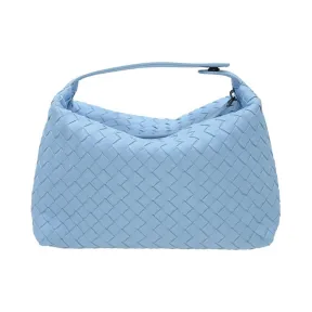葆蝶家/Bottega Veneta  浅蓝色 羊皮 手提包 114087-V001N-4906