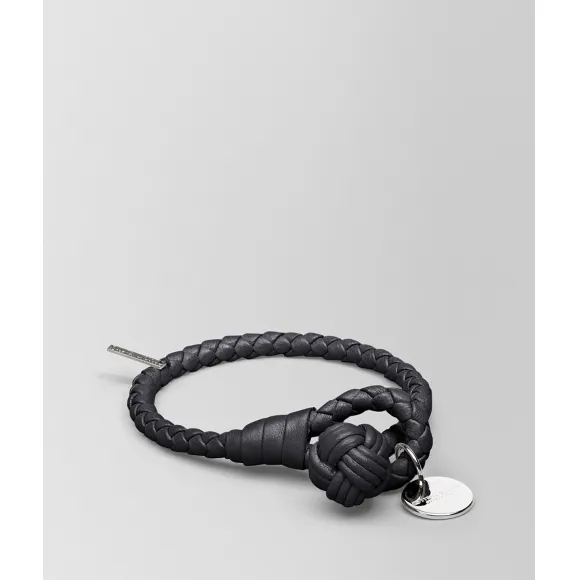 葆蝶家/Bottega Veneta 黑色编织小羊皮手链 114095V001D1000