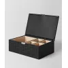 葆蝶家/Bottega Veneta 黑色INTRECCIATO编织小羊皮立式首饰盒 114628V00131000