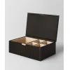 葆蝶家/Bottega Veneta 深咖啡色INTRECCIATO编织小羊皮首饰盒 114628V00132006